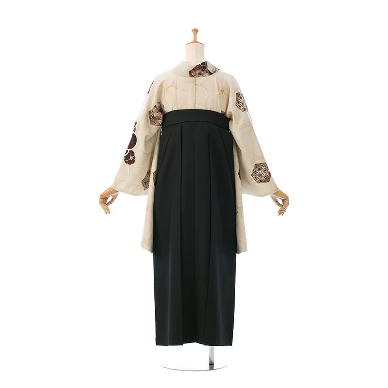 レンタル着物|卒業袴|中村里砂|裄長|163〜168cm|卒業式袴セットレンタル(ベージュ系)|卒業袴(普通サイズ)HAGD46Aの画像