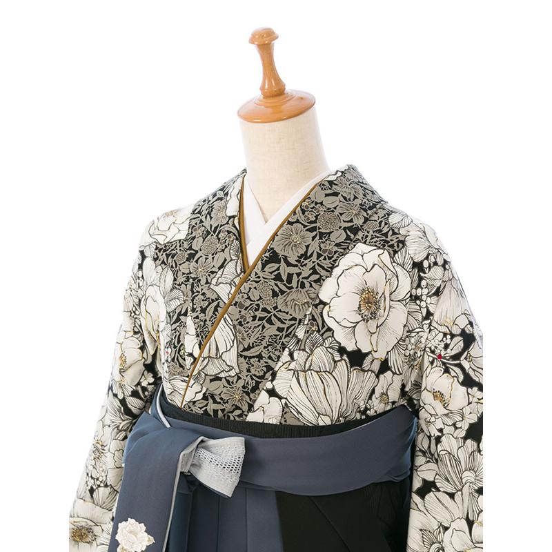 レンタル着物|卒業袴|玉城ティナ|裄長|163〜168cm|卒業式袴セットレンタル(黒系)|卒業袴(普通サイズ)HAGD47Aの画像