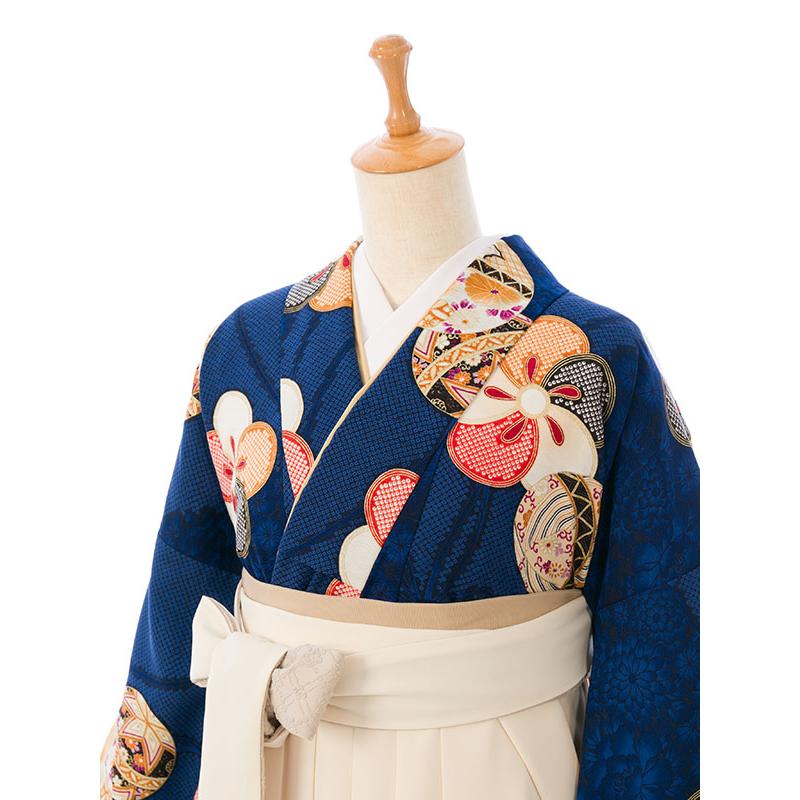 レンタル着物|卒業袴|九重|153〜158cm|卒業式袴セットレンタル(ブルー系)|卒業袴(普通サイズ)HAGD53Aの画像