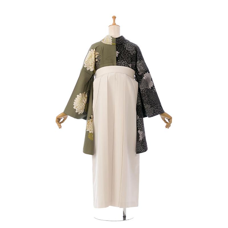 レンタル着物|卒業袴|JS×中村里砂|158〜162cm|卒業式袴セットレンタル(グリーン系)|卒業袴(普通サイズ)HELD90A_HDLD90Aの画像
