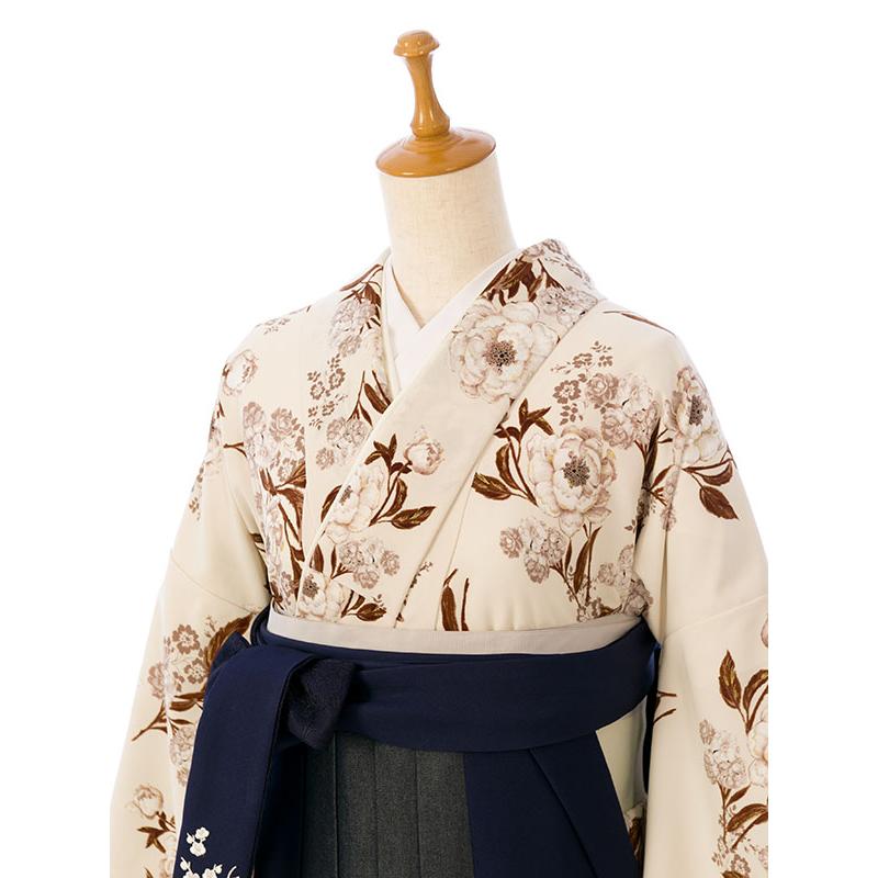 レンタル着物|卒業袴|Heather|158〜162cm|卒業式袴セットレンタル(白系)|卒業袴(普通サイズ)HELD95A_HDLD95Aの画像