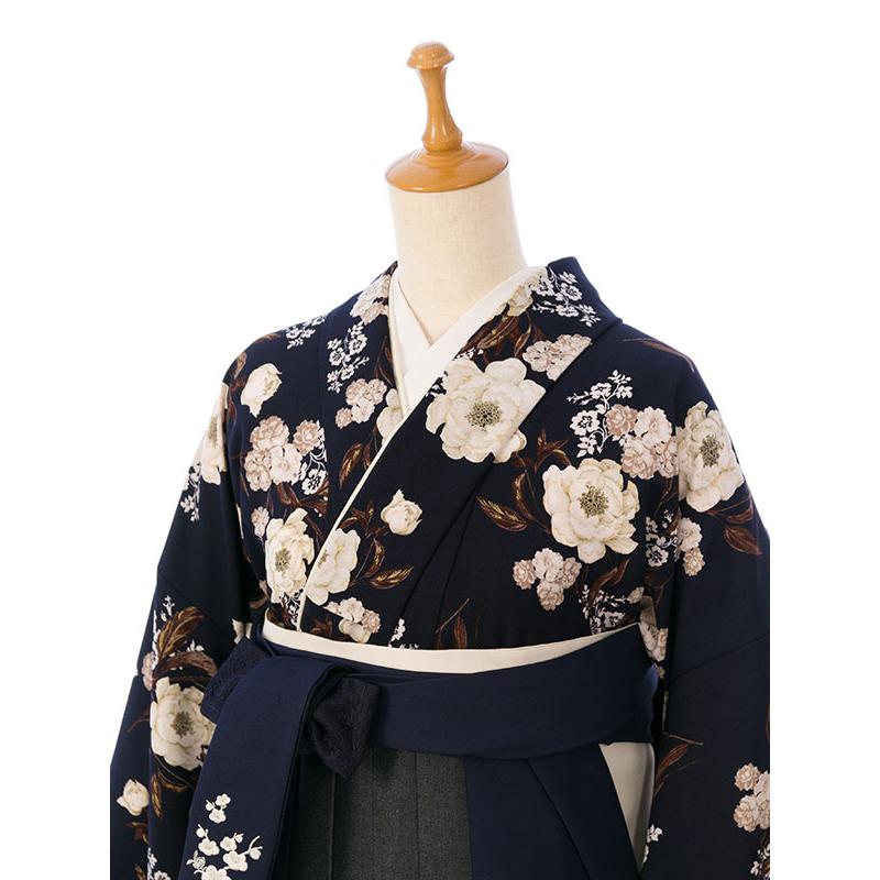 レンタル着物|卒業袴|Heather|153〜157cm|卒業式袴セットレンタル(紺系