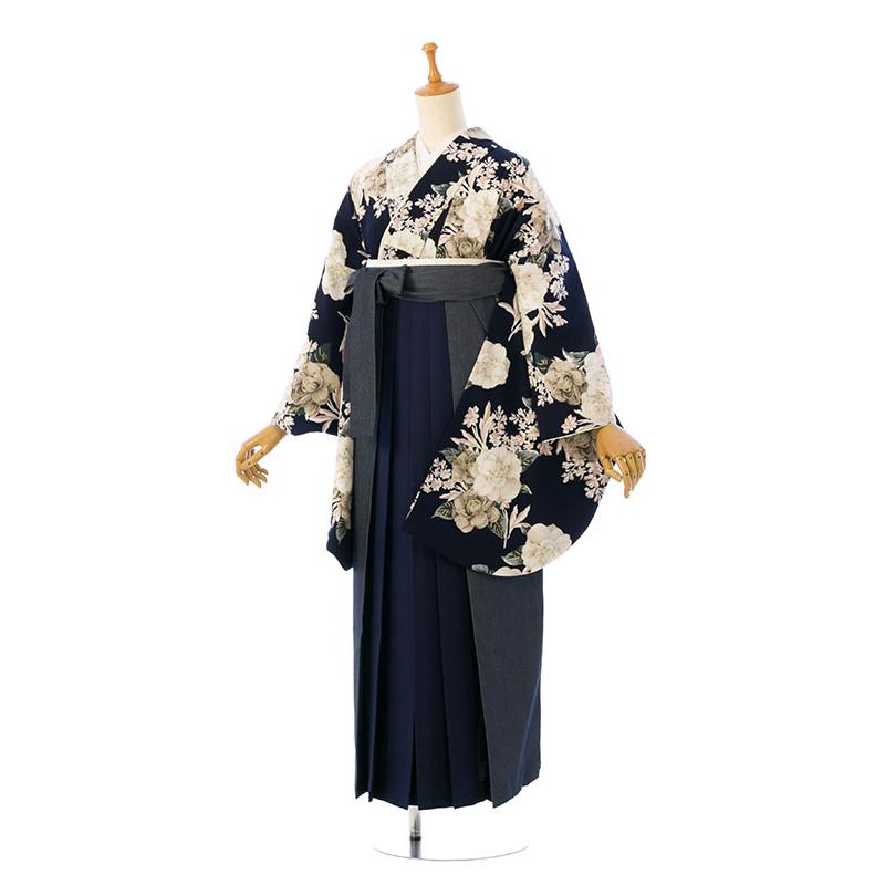レンタル着物|卒業袴|Heather|158〜163cm|卒業式袴セットレンタル(紺系