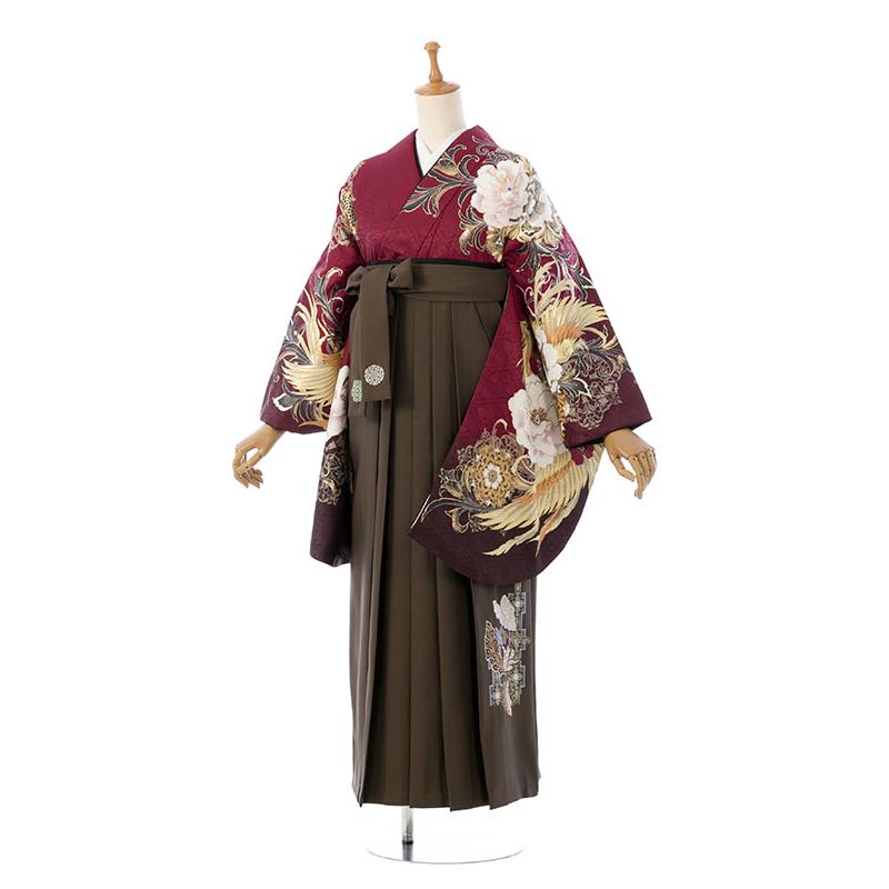 レンタル着物|卒業袴|詩羽|158〜163cm|卒業式袴セットレンタル(赤系