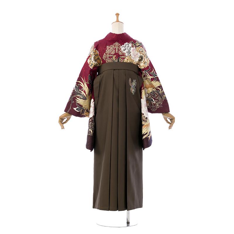 レンタル着物|卒業袴|詩羽|158〜163cm|卒業式袴セットレンタル(赤系