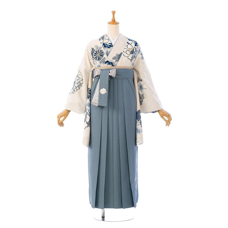 レンタル着物|卒業袴|KANSAI|153〜158cm|卒業式袴セットレンタル(白系)|卒業袴(普通サイズ)HELE36A_HDLE36Aの画像