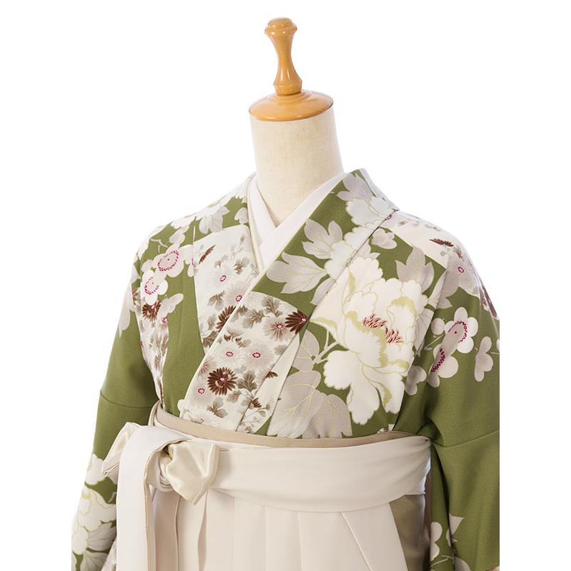 レンタル着物|卒業袴|KANSAI|153〜158cm|卒業式袴セットレンタル(緑系)|卒業袴(普通サイズ)HELE38A_HDLE38Aの画像