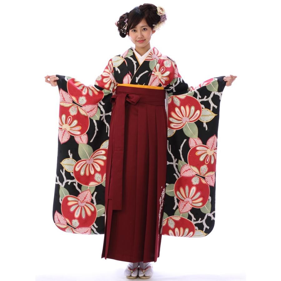 振袖袴レンタル 155〜158cm 17号〜23号 卒業式 袴レンタル ワイドサイズ 80S0201_E-8H001-24-1