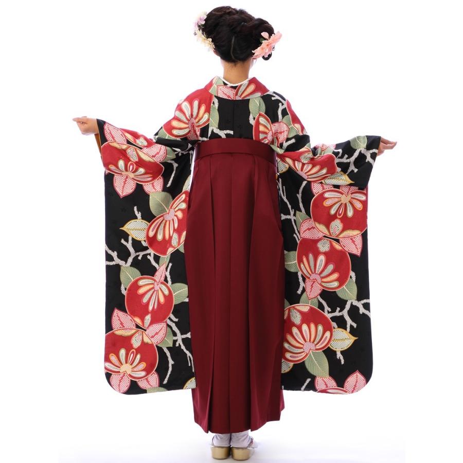 振袖袴レンタル 155〜158cm 17号〜23号 卒業式 袴レンタル ワイドサイズ 80S0201_E-8H001-24-1 8H001