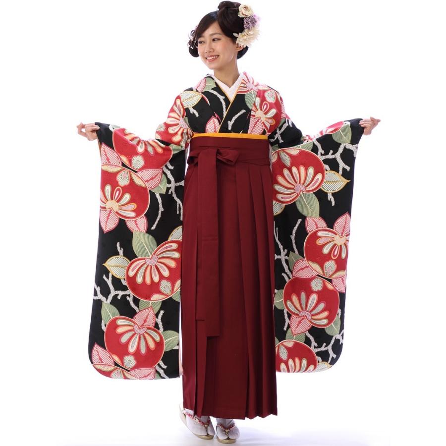 振袖袴レンタル 155〜158cm 17号〜23号 卒業式 袴レンタル ワイドサイズ 80S0201_E-8H001-24-1 8H001