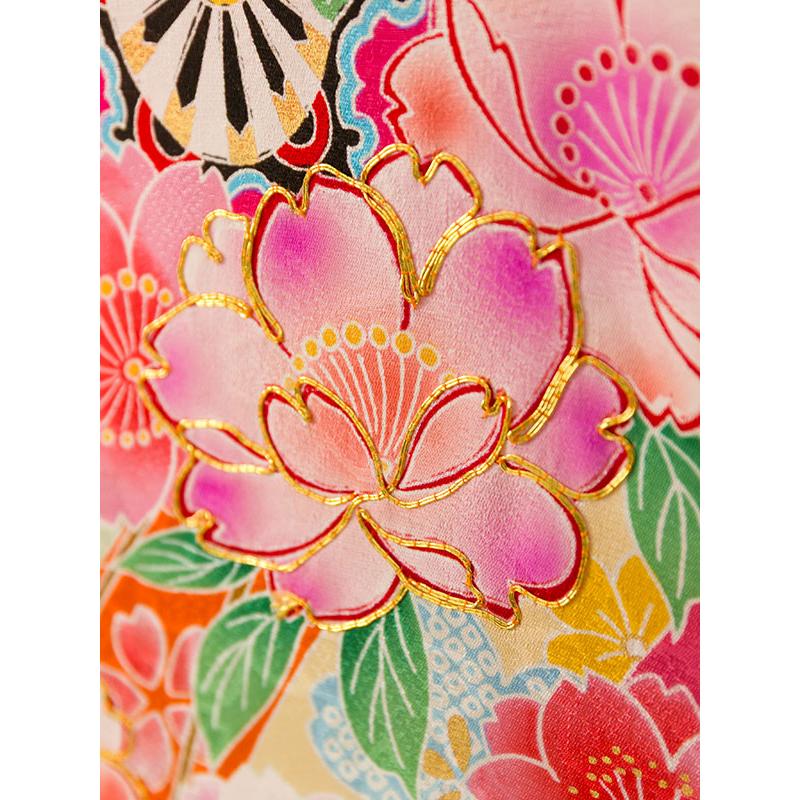 e-5n101 ぼかし地 金駒刺繍〔産着レンタル〕着物レンタル 祝着レンタル〔お宮参り〕簡単着せ方マニュアル 産着 赤ちゃん 着物 女の子用 |  | 05