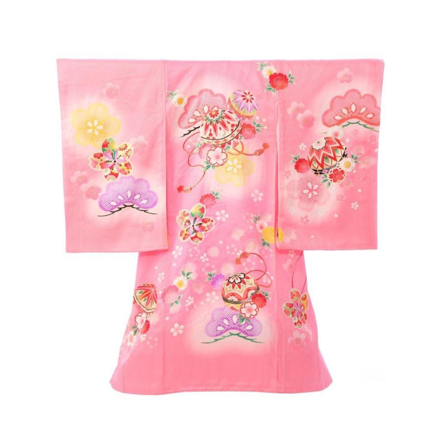 宮参り （産着）着物フルセットレンタル【正絹】（ピンク系）｜女の子