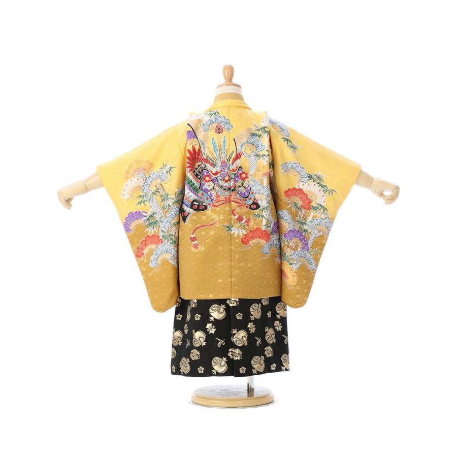 着物 3歳 鳳凰柄の七五三着物レンタルフルセット（イエロー系