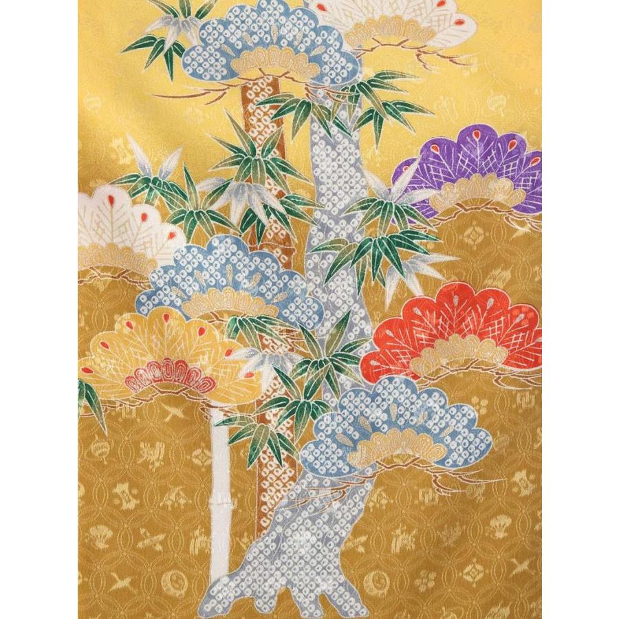 着物 3歳 鳳凰柄の七五三着物レンタルフルセット（イエロー系