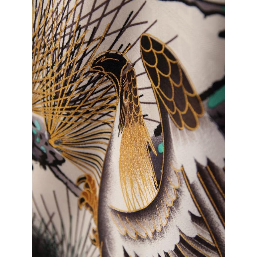 着物 5歳男の子 鷹柄の七五三着物レンタルフルセット（イエロー系