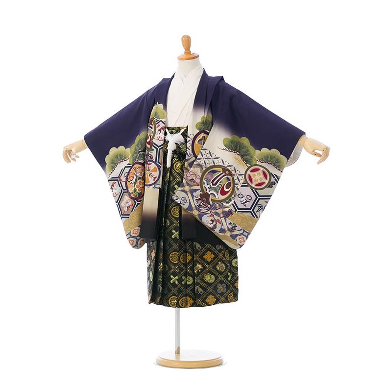 訳あり|レンタル着物|100〜110cm|5歳男|七五三着物レンタルフルセット