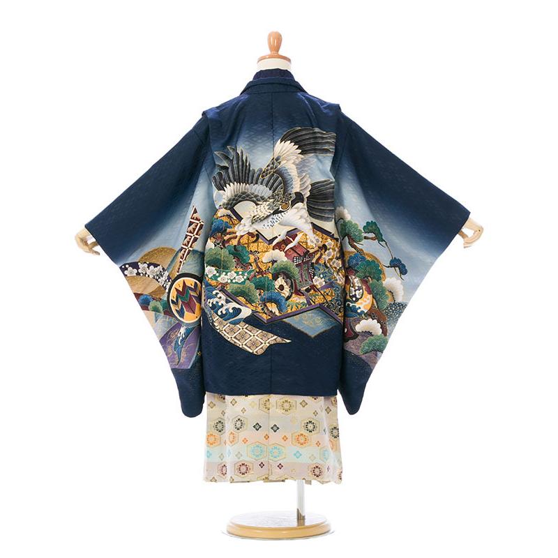 ミニ5歳 着物 男の子|七五三着物レンタルフルセット(ブルー系