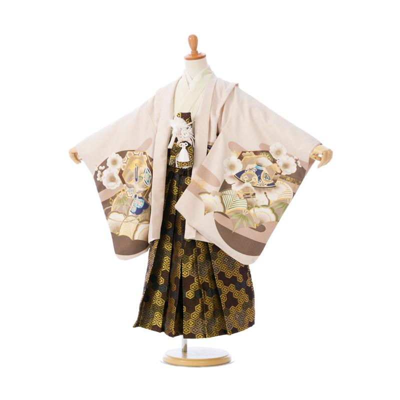 レンタル着物|七五三着物レンタルフルセット(ベージュ系 )|男の子(五歳