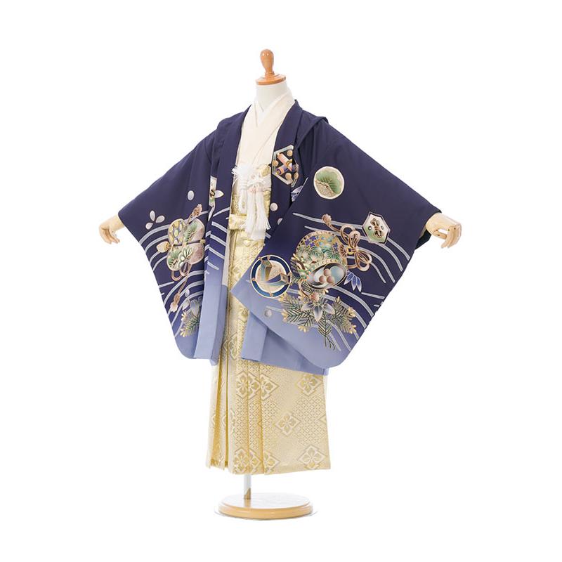 レンタル着物|110〜120cm|5歳男|七五三着物レンタルフルセット(ブルー
