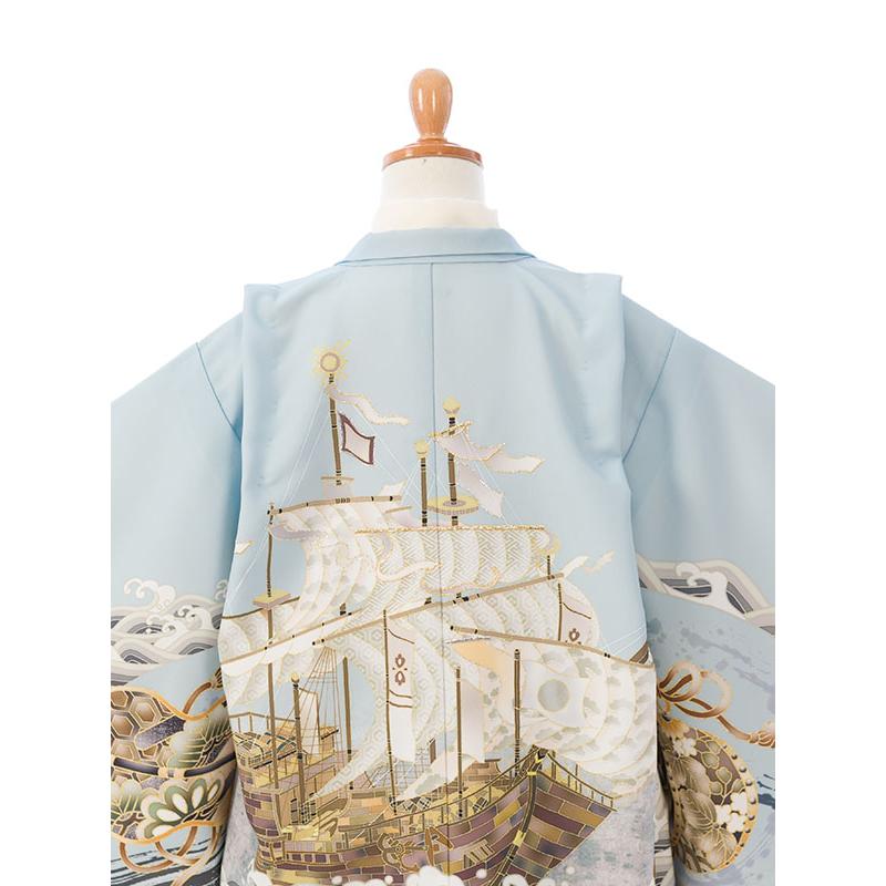 式部浪漫|105〜115cm||七五三着物レンタルフルセット(ブルー系
