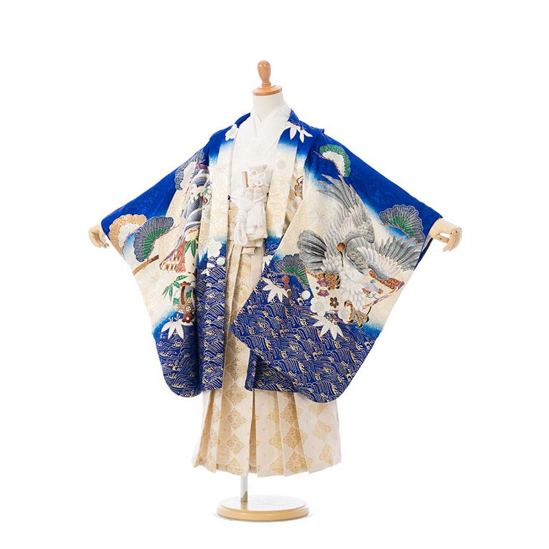 レンタル着物|5歳男|110〜120cm|七五三着物レンタルフルセット(ブルー