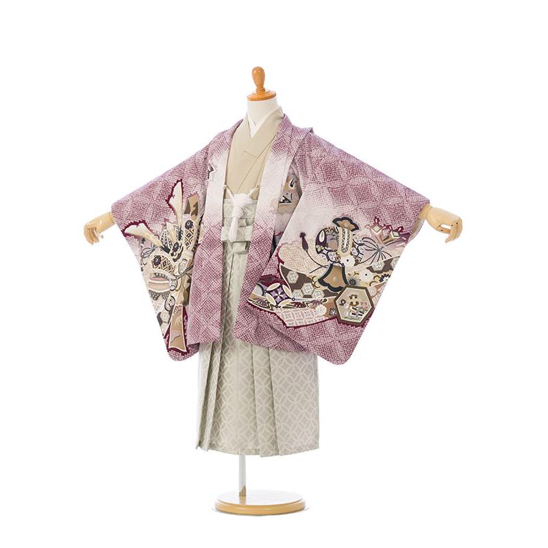 レンタル着物|105〜115cm|5歳男|七五三着物レンタルフルセット(赤系