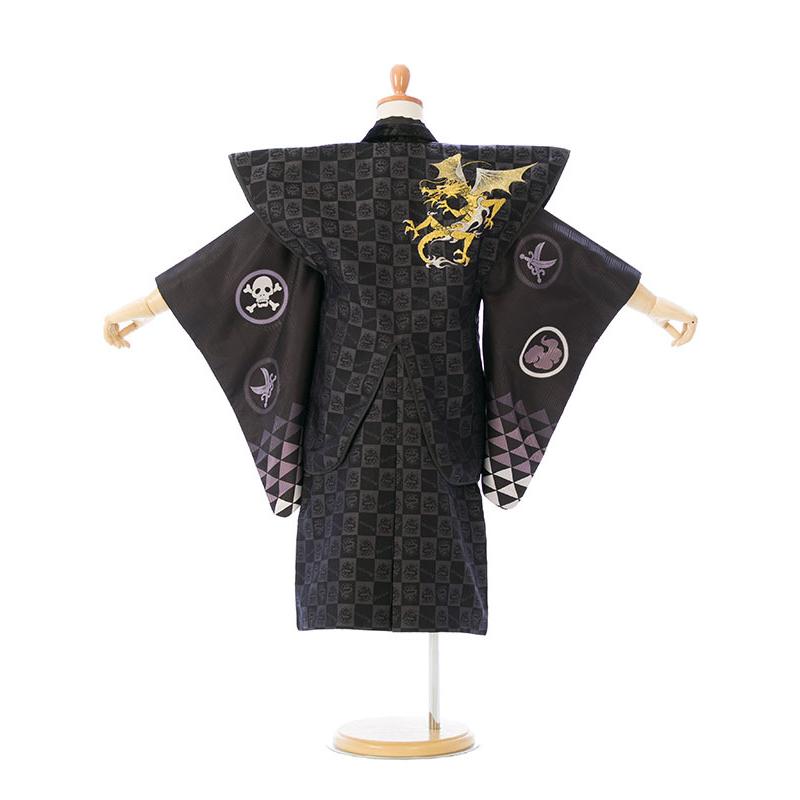 ミニ5歳 陣羽織｜七五三着物レンタルフルセット（ブラック系