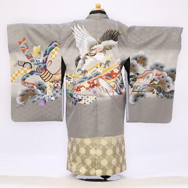 七五三 5歳 男の子 着物レンタル 5才 753 男 羽織袴 110cm〜120cm 簡単