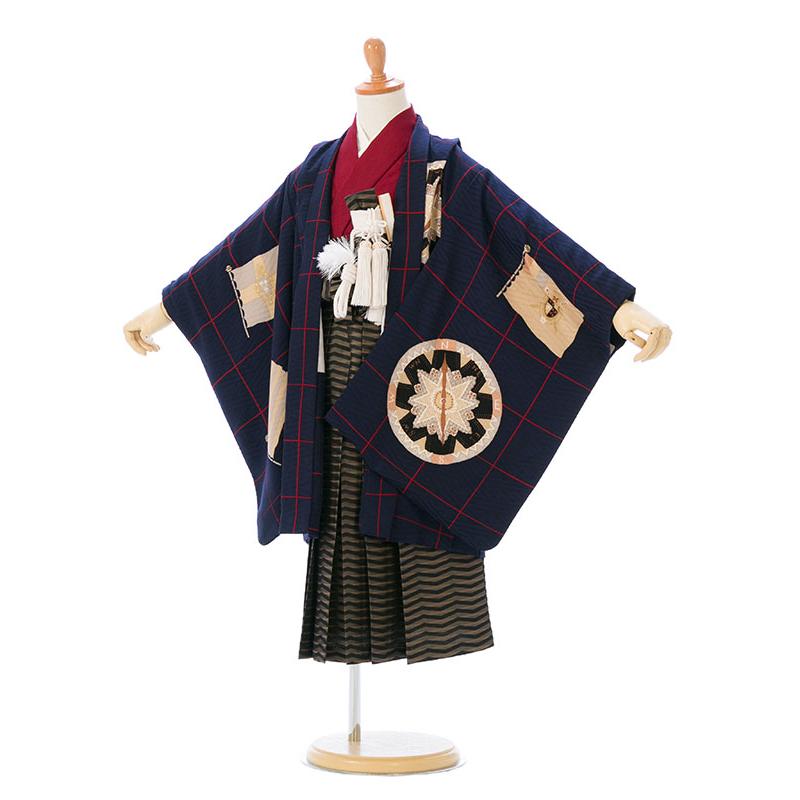 5-849 ブランド モダンアンテナ プラネット 海賊船 羽織：紺地 着物