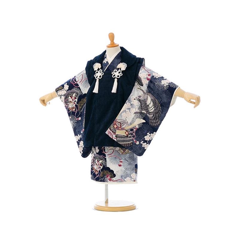 華徒然|着物レンタル|被布セット|90〜100cm|七五三 着物 3歳 男|被布