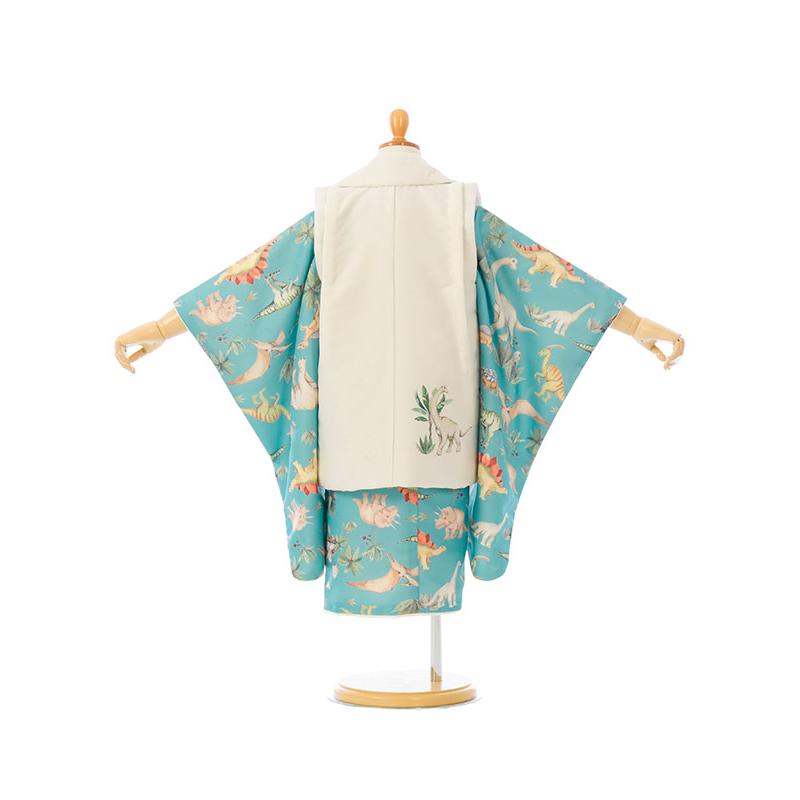 着物レンタル|被布セット|90〜100cm|七五三 着物 3歳 男|被布着物セットレンタル(緑系)|男の子(三歳　被布) HAOH142 |  | 02