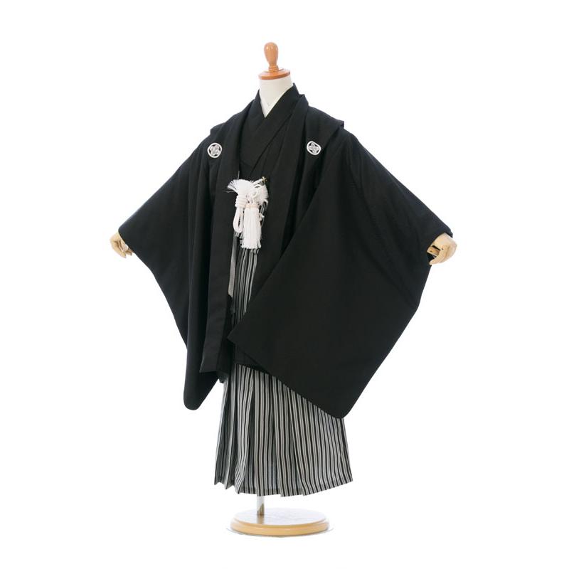 七五三 5歳 男の子 着物 753 男児 送料無料 黒 紋付羽織袴 レンタル