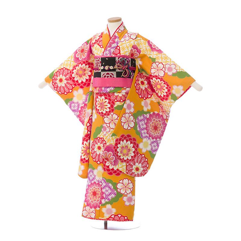レンタル着物|7歳女の子|花わらべ|110〜120cm|七五三着物レンタルフル