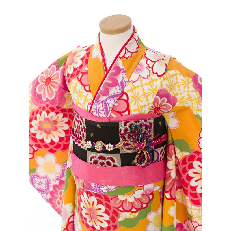 着物 花柄 七五三 7歳　 115・120・130 レンタル着物|7歳女の子|花わらべ|110〜120cm|七五三着物レンタルフル