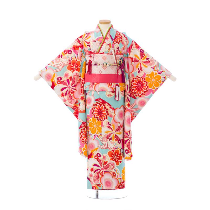 七五三 着物 セット　120サイズ 式部浪漫|110〜120cm|七五三着物レンタルフルセット(ブルー系)|女の子