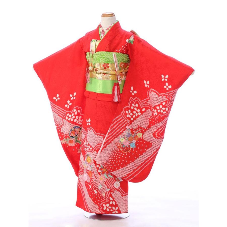 ★セール開催★特選 鹿の子絞り 七歳お祝い着物 特選総絞り 七歳お祝い着物