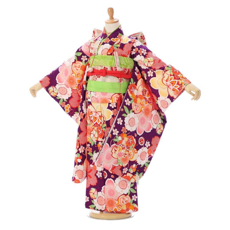 式部浪漫｜七五三着物レンタルフルセット（パープル系）｜女の子（七歳