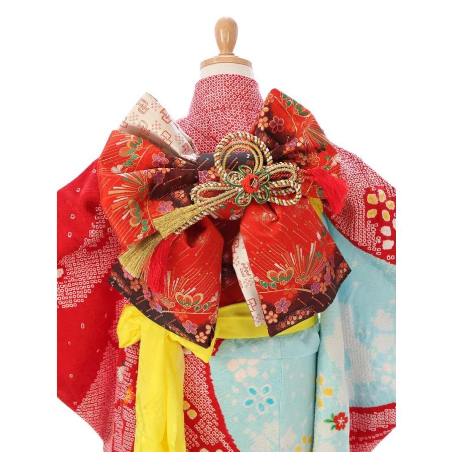 正絹 絞り|七五三着物レンタルフルセット(赤系 )(ブルー系)|女の子(七