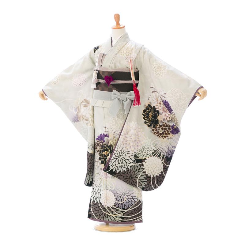 上品!!グレー系♡七五三　7歳　女の子　フルセット　一式 JAPAN STYLE|上質|七五三着物レンタルフルセット(グレー系)|女の子(七