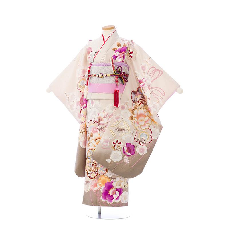 上質|日本製|115〜125cm|絵羽|七五三着物レンタルフルセット(ピンク系