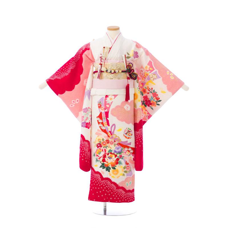 京友禅|高級正絹|115〜125cm|七五三着物レンタルフルセット(白系