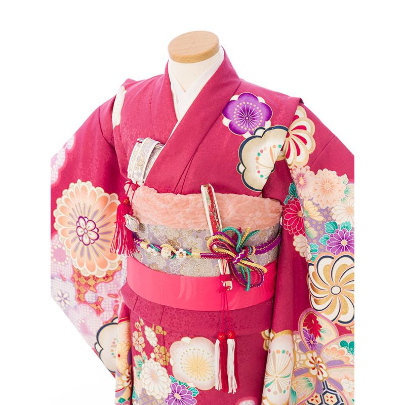 上質|日本製|115〜125cm|七五三着物レンタルフルセット(赤系)|女の子
