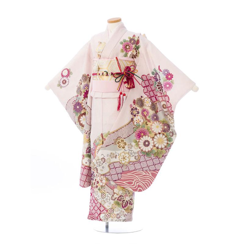 特選正絹|友禅|115〜125cm|七五三着物レンタルフルセット(ピンク系