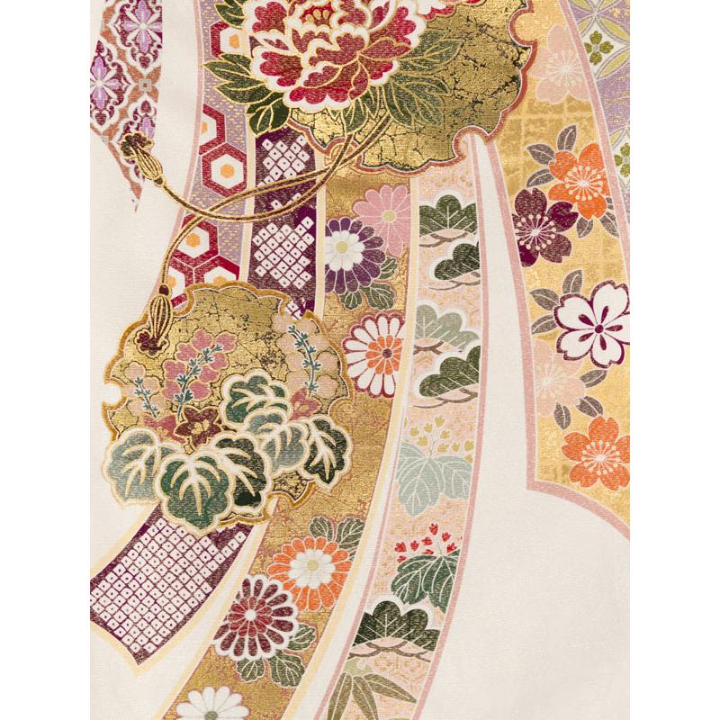 特選正絹|友禅|115〜125cm|七五三着物レンタルフルセット(白系)|女の子(七歳) HAP7308_5