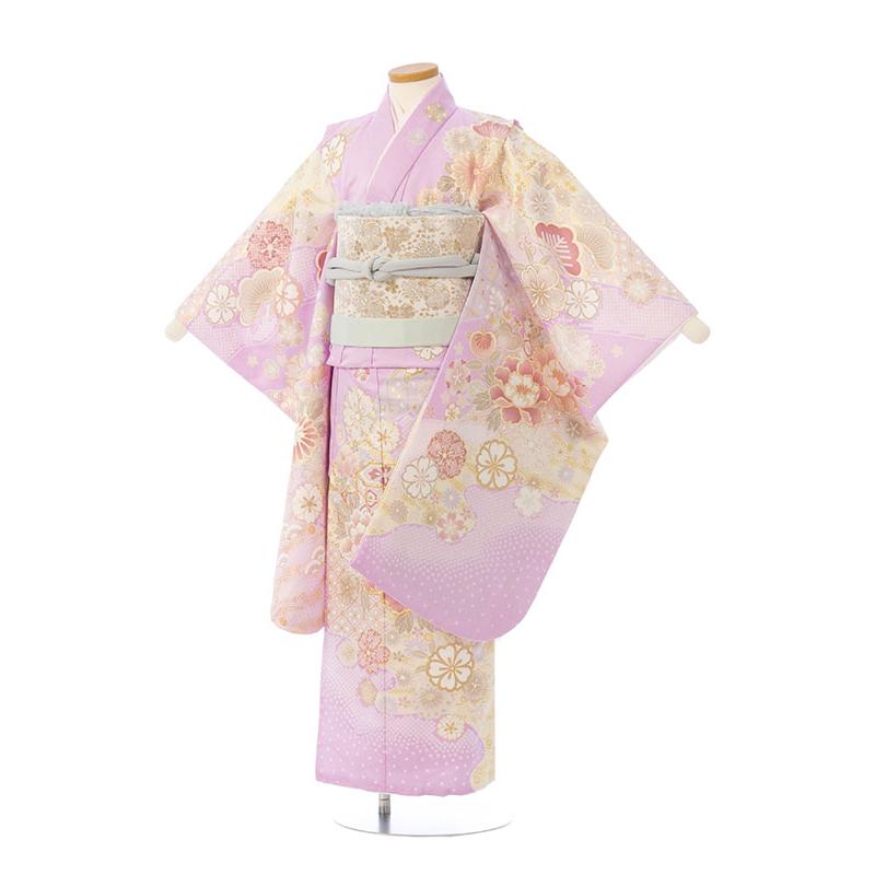 レンタル着物|7歳女の子|115〜125cm|七五三着物レンタルフルセット(紫