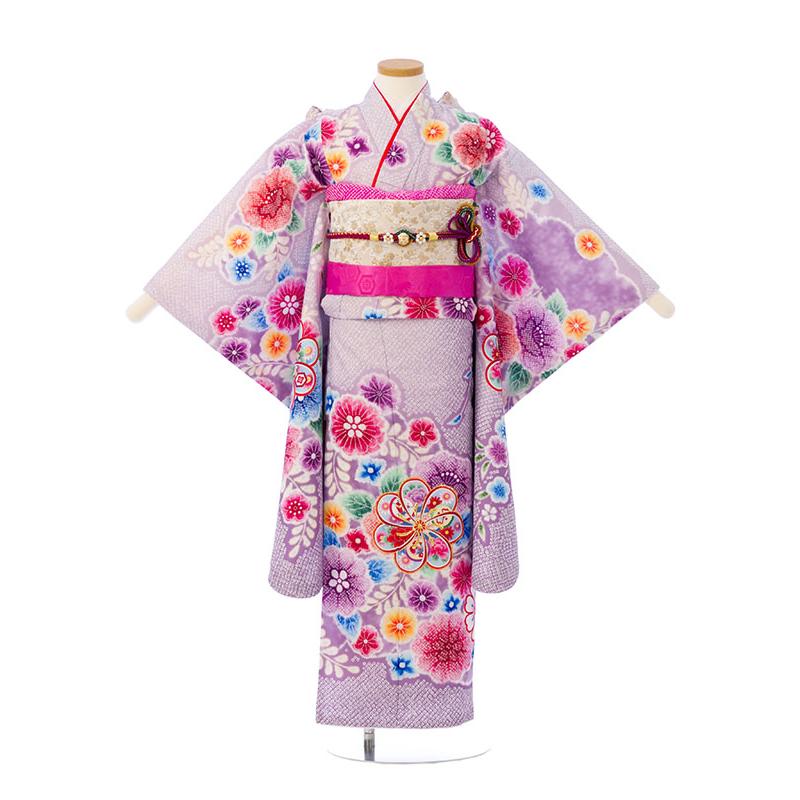 レンタル着物|7歳女の子|115〜125cm|七五三着物レンタルフルセット(紫