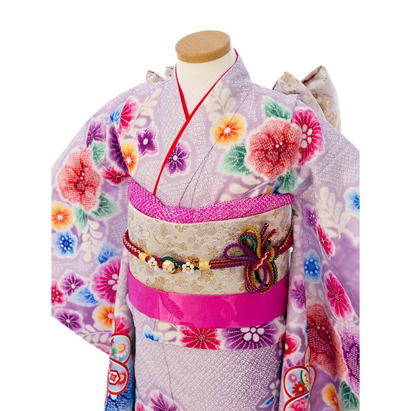 レンタル着物|7歳女の子|115〜125cm|七五三着物レンタルフルセット(紫