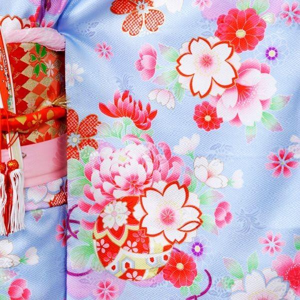 七五三 7歳 着物フルセット 花柄 七五三 着物 7歳 女の子 京都花ひめ