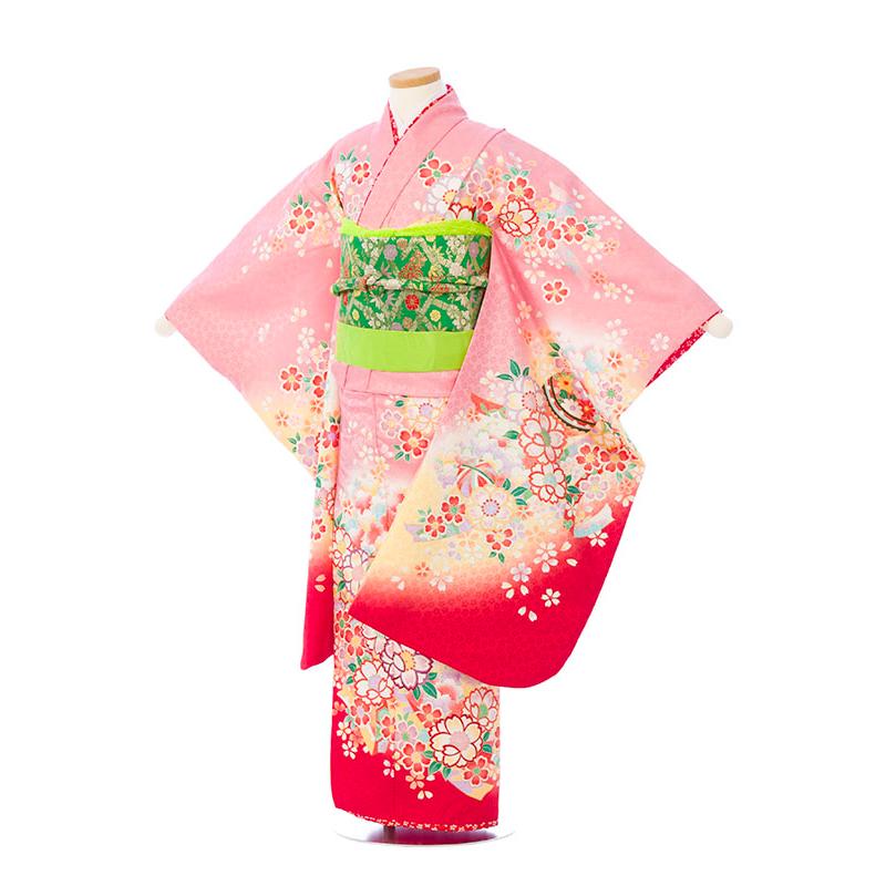 七五三 着物 7歳 フルセット 七五三7歳着物 七五三 レンタル 7歳 女の子 簡単な着付け方マニュアル付 7 873 ピンク 赤地 花うさぎ ブランド Hap7873 E きものレンタル Yahoo 店 通販 Yahoo ショッピング