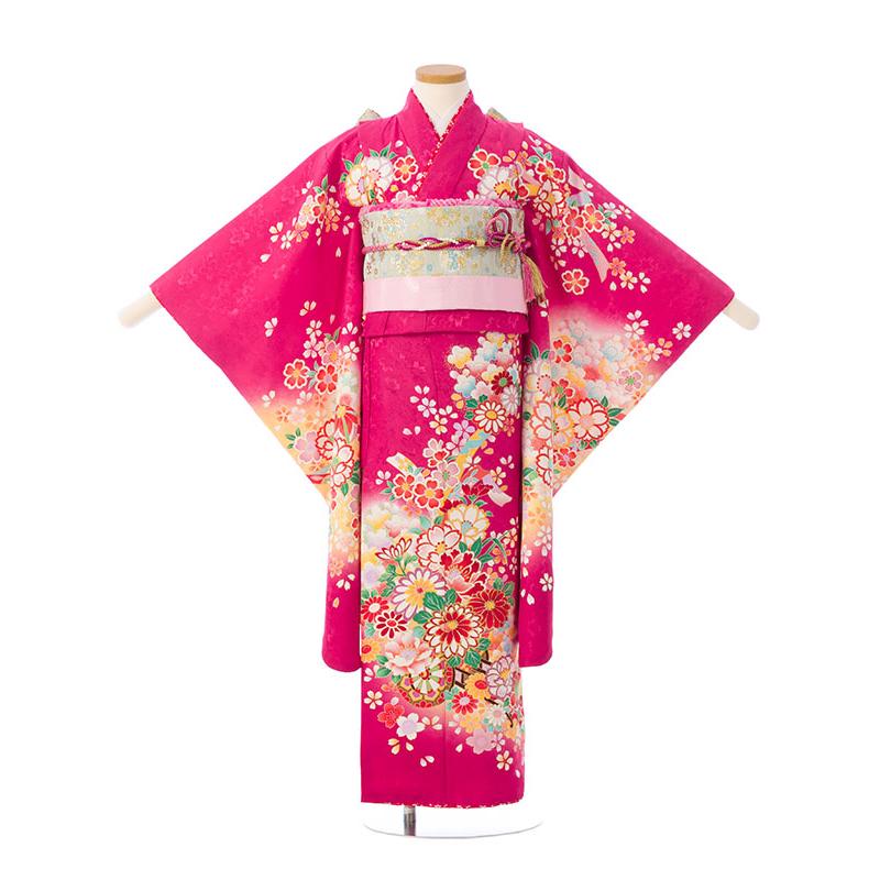 レンタル着物|7歳女の子|花うさぎ|110〜120cm|七五三着物